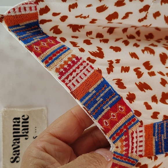 Savanna Jane Sunshine Divine Embroidered Maxi Dress Size Small Animal Print - Picture 5 of 11